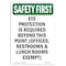 Signmission OSHA Sign, Eye Protection Is Required Beyond, 24in X 18in Rigid Plastic, 18" W, 24" H, Portrait OS-SF-P-1824-V-11089 - alternate 1